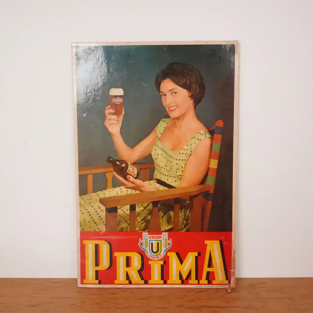 "Carton de comptoir" publicitaire bière Prima