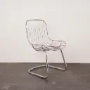 Chaise métal chromé de style Gastone Rinaldi