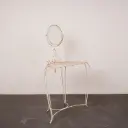 Coiffeuse en fer forgé style Matégot
