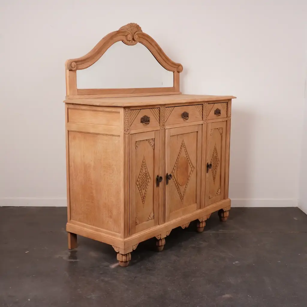 Meuble buffet style Art Déco bois aérogommé
