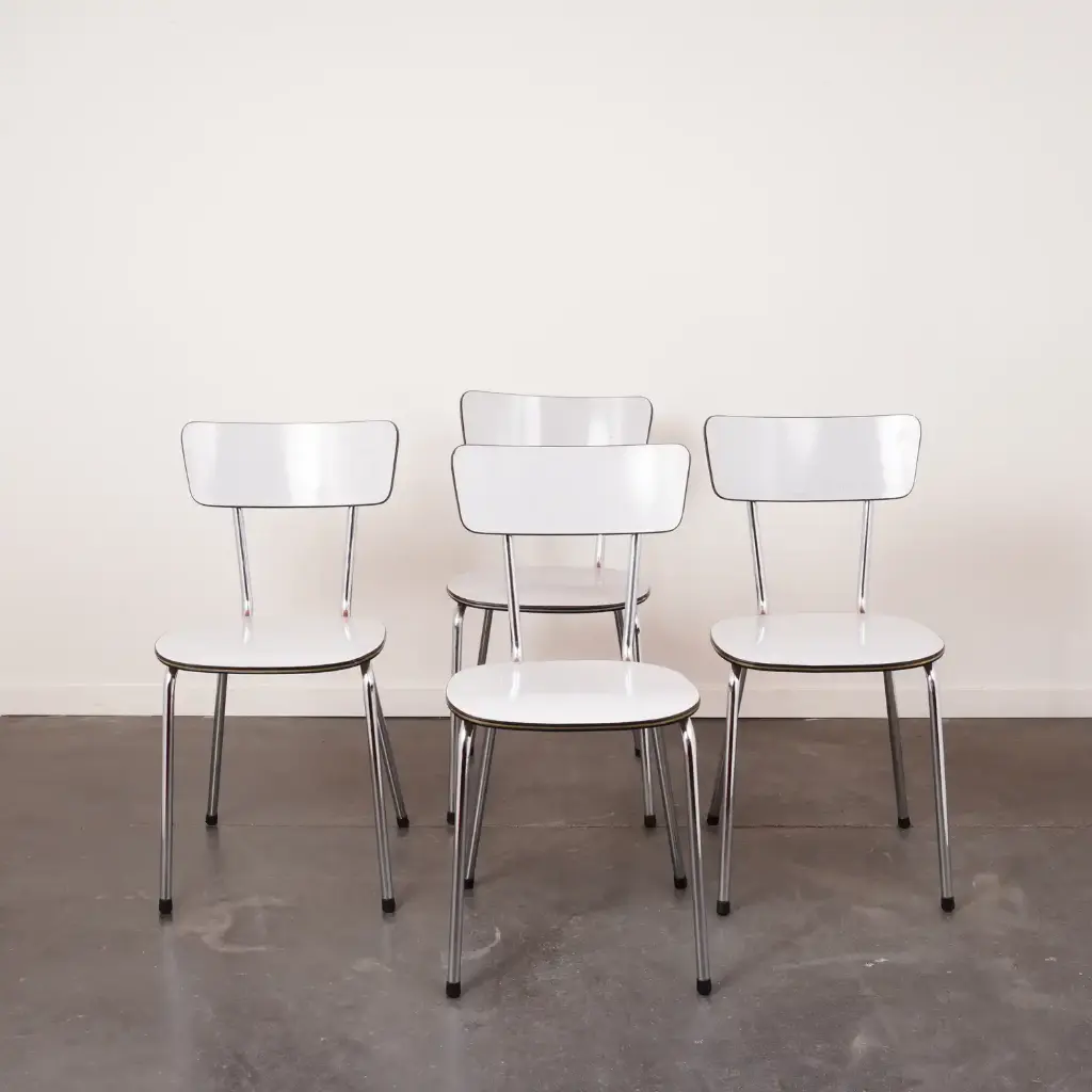 Série de 4 chaises formica vintage 