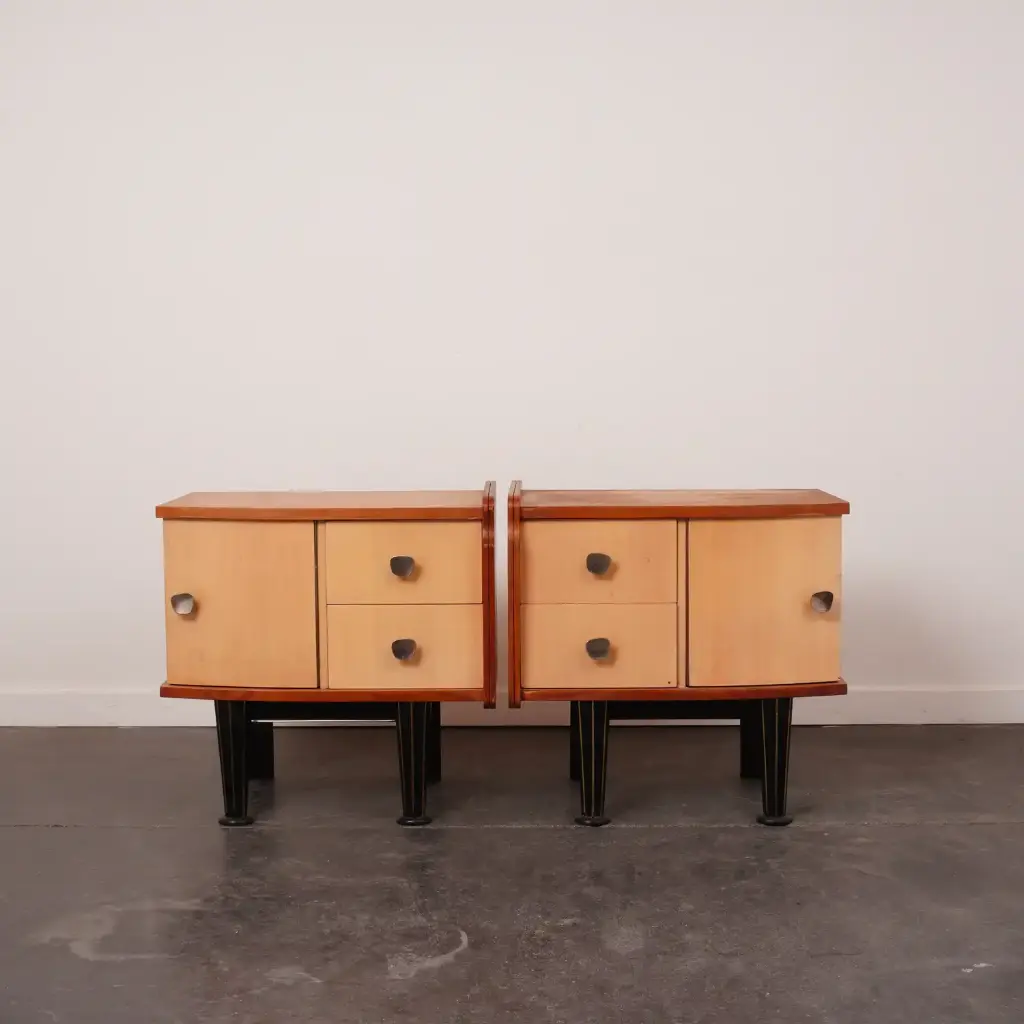 Paire de tables nuit vintage