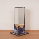 Vase miroir/pâte de verre vintage