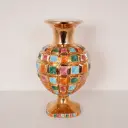 Vase en céramique colorée 60' Italie