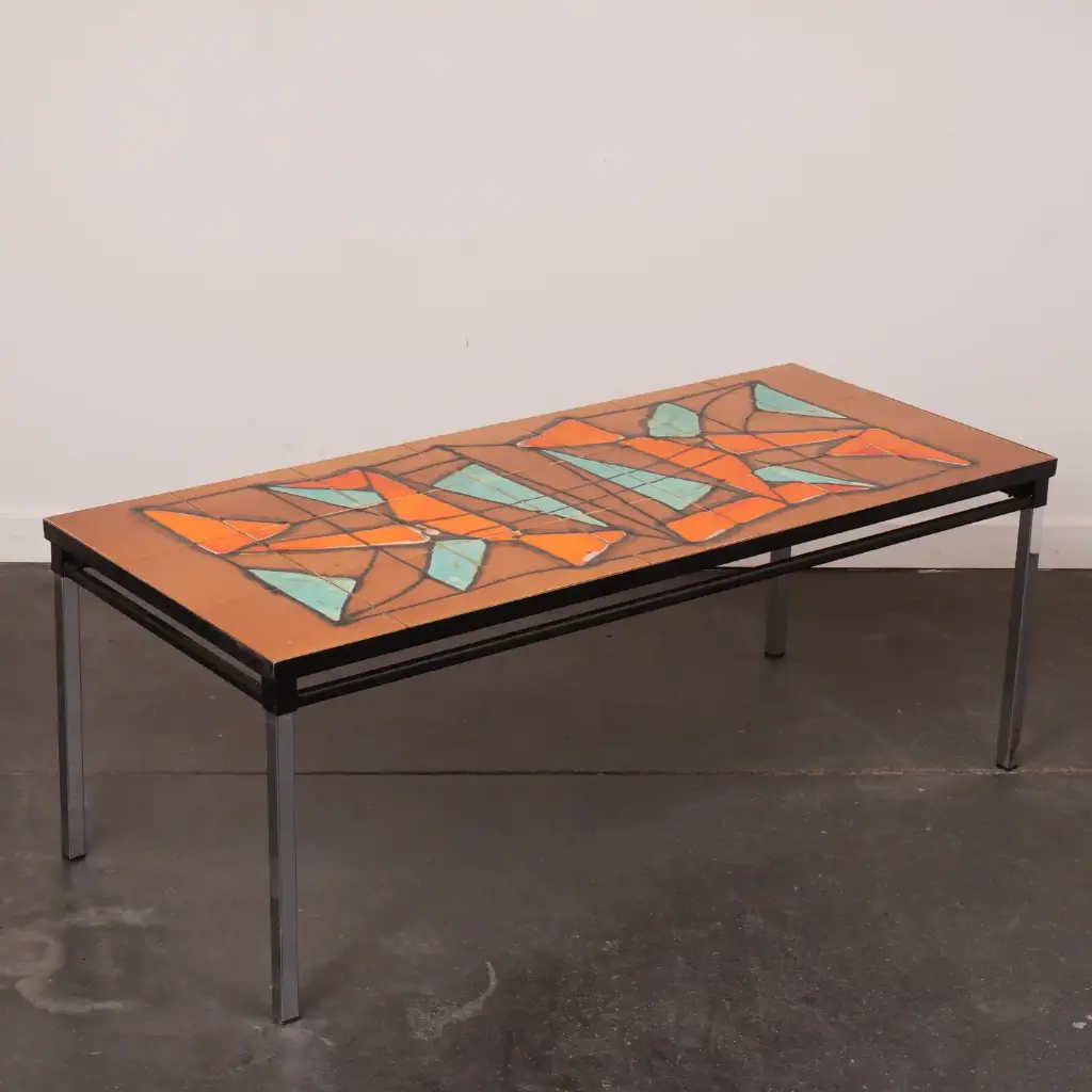 Table basse carreaux céramique vintage