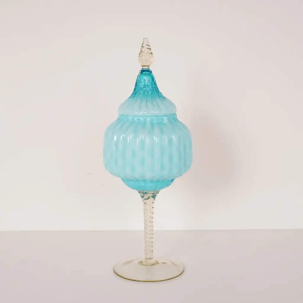 Bonbonnière en verre d'Italie vintage