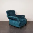 Fauteuil club velours vintage