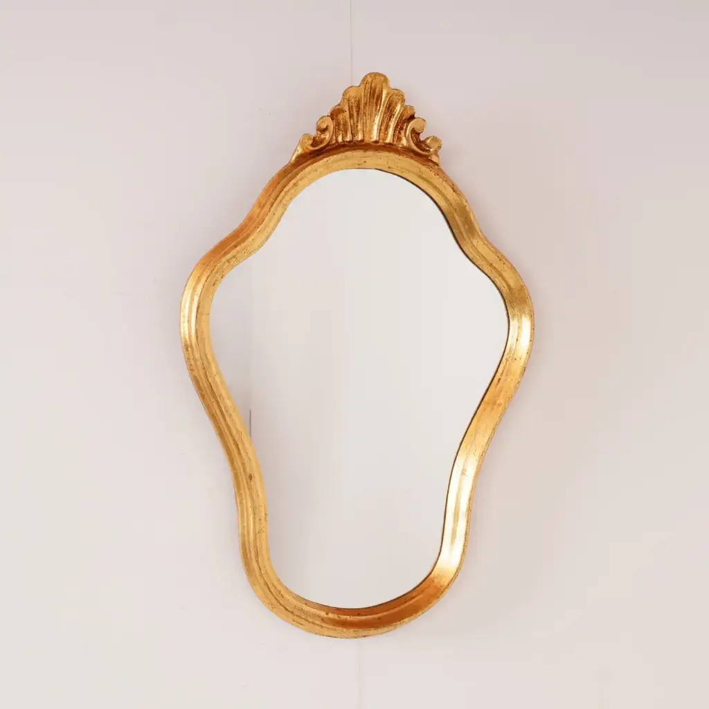 Miroir bois doré vintage