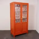 Meuble vitré bois peint vintage