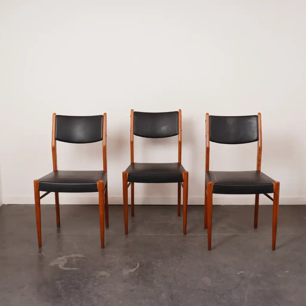 Série de 3 chaises vintage