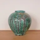 Vase en céramique vert émeraude 