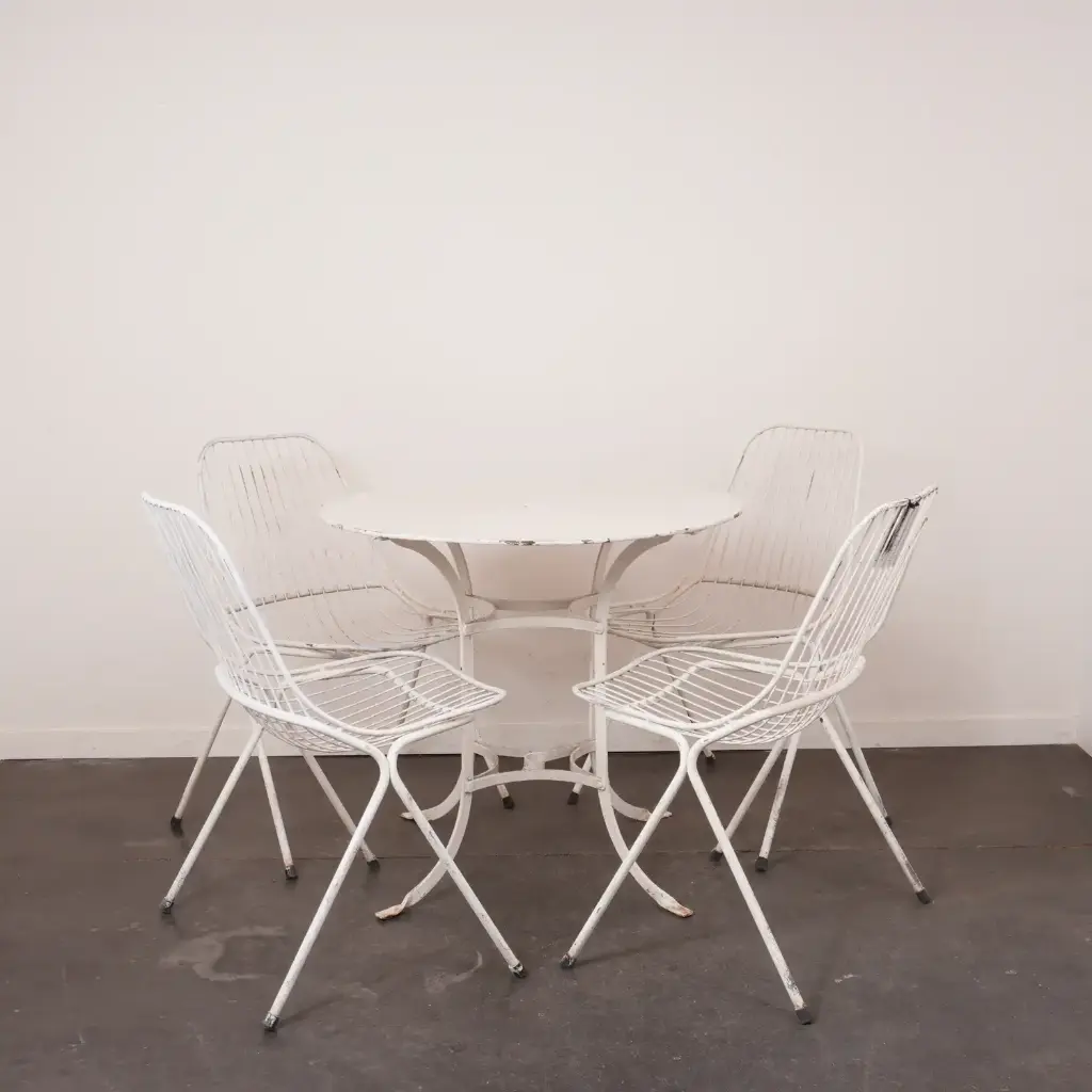 Ensemble de jardin métal vintage
