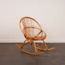 Rocking chair enfant bambou vintage