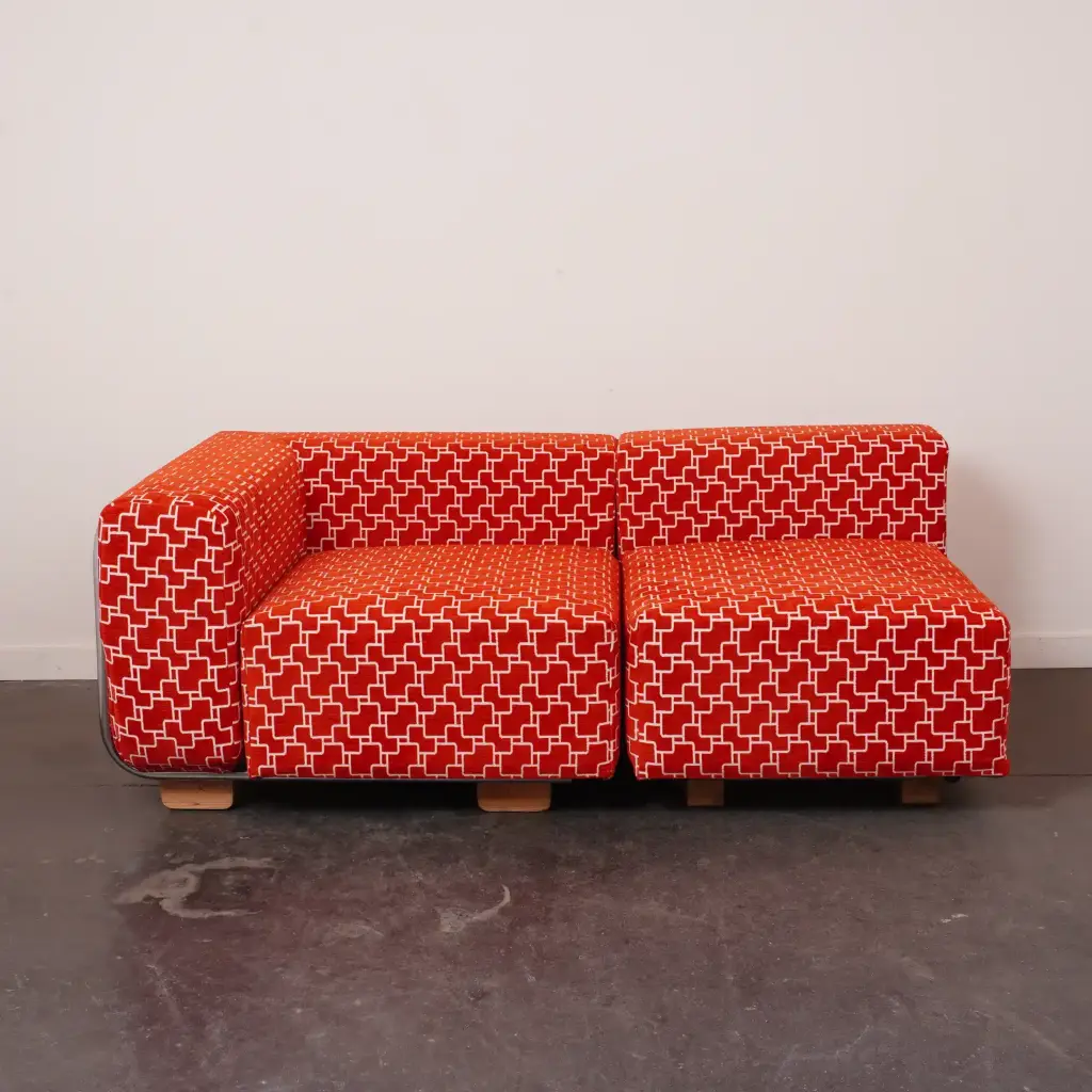 Salon en tissu regarni Space Age