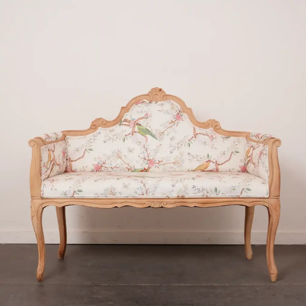 Banquette style Louis XV regarnie