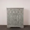 Meuble 2 portes en bois patiné