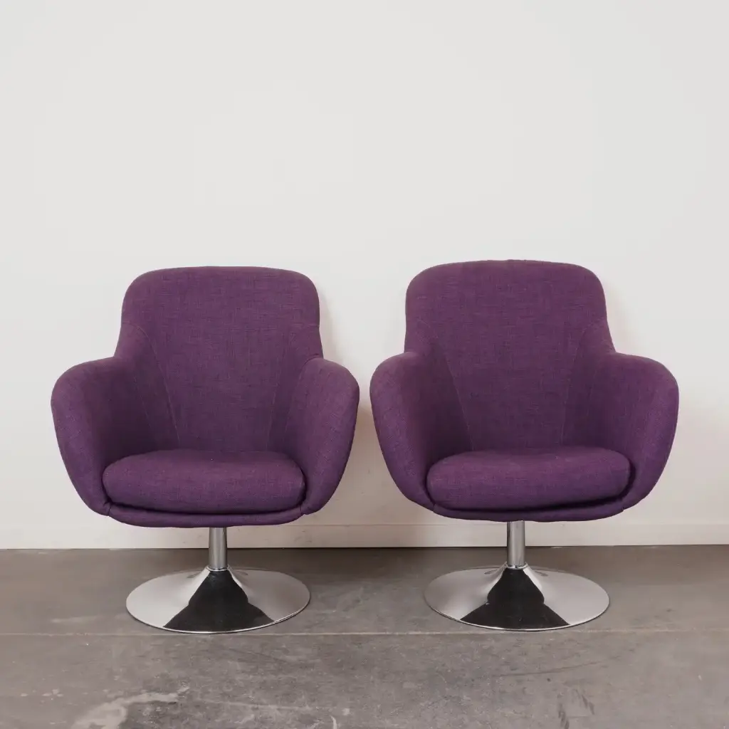 Paire de fauteuils pivotants 
