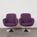 Paire de fauteuils pivotants 
