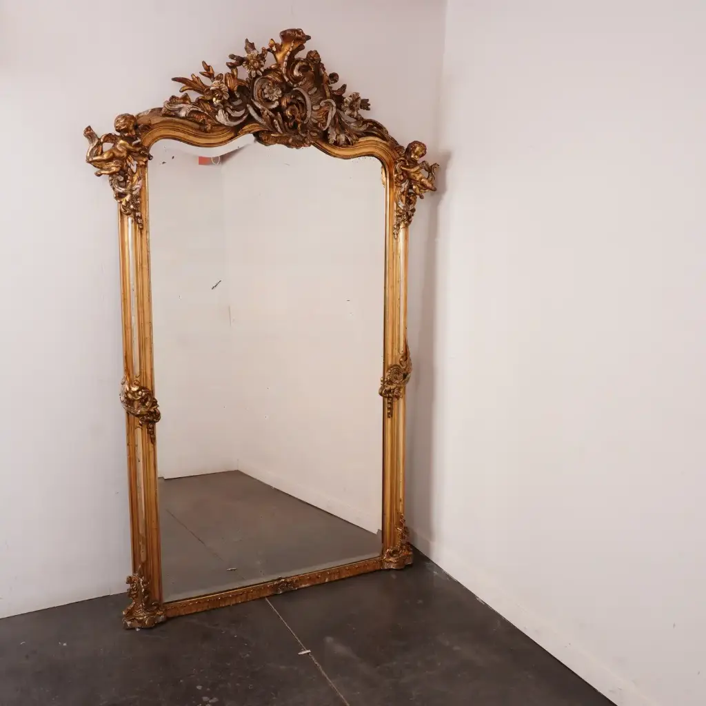 Miroir de style Louis XV/Rocaille fin XIXᵉ 