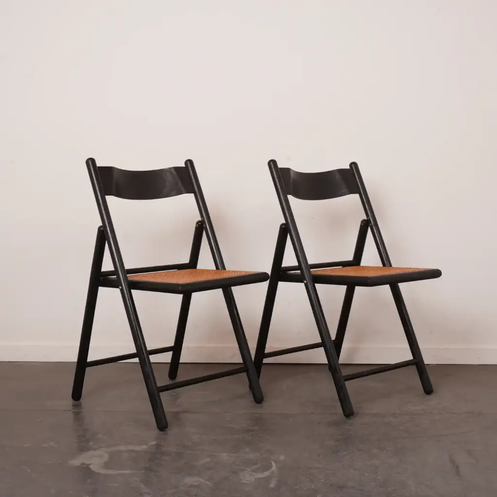 Paire de chaises pliantes vintage