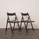 Paire de chaises pliantes vintage