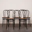 Série de 5 chaises bistrot Italie vintage