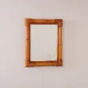 Miroir en bambou vintage