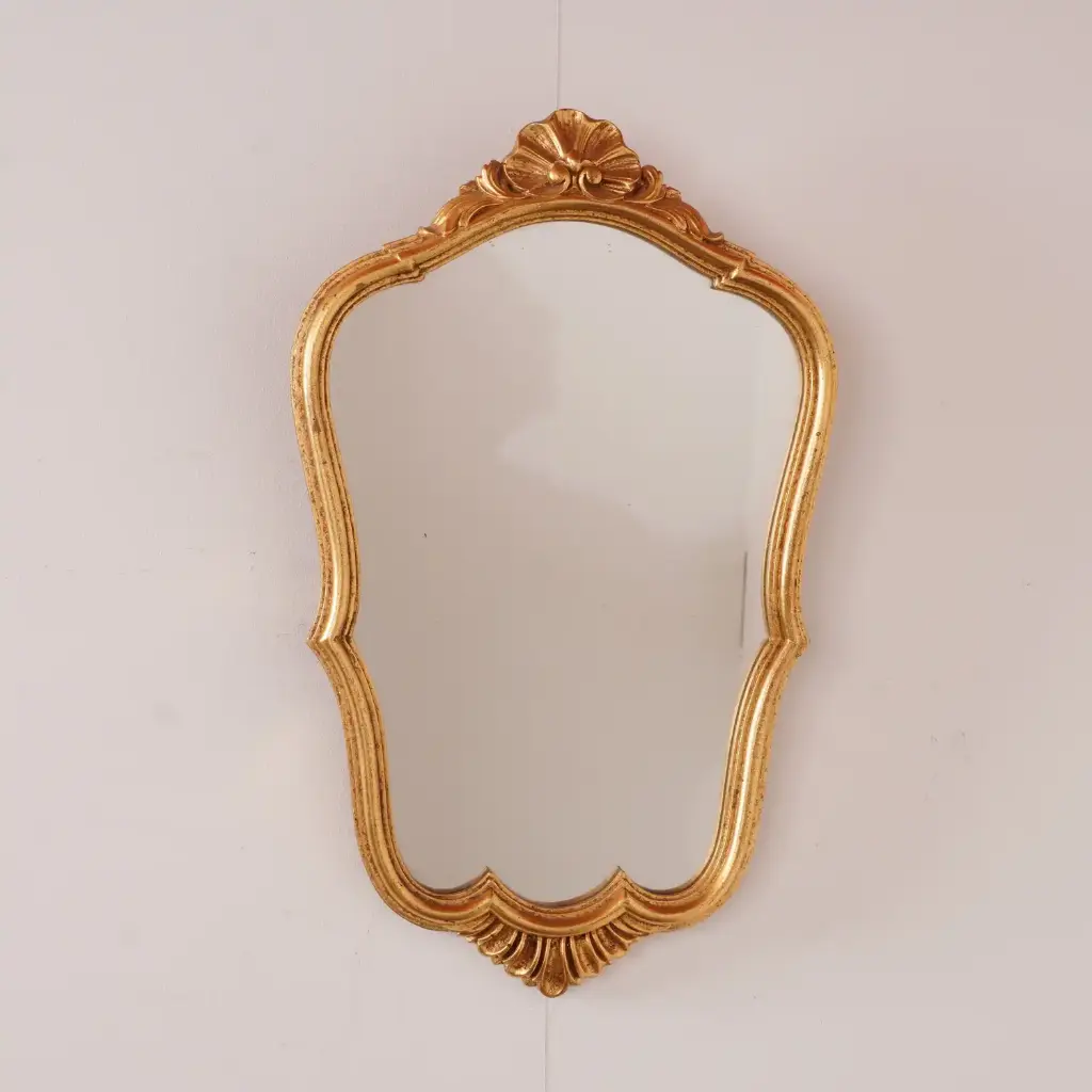 Miroir bois doré vintage