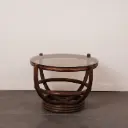 Table basse ronde bambou vintage