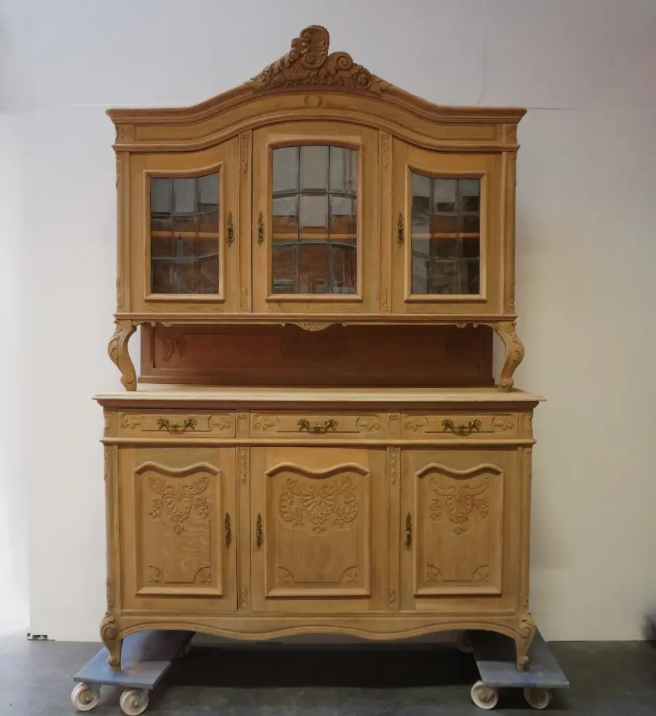 Meuble buffet 2 corps bois aérogommé
