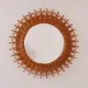 Miroir en rotin vintage