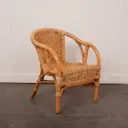 Fauteuil enfant rotin vintage