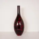 Grand vase en verre moucheté 
