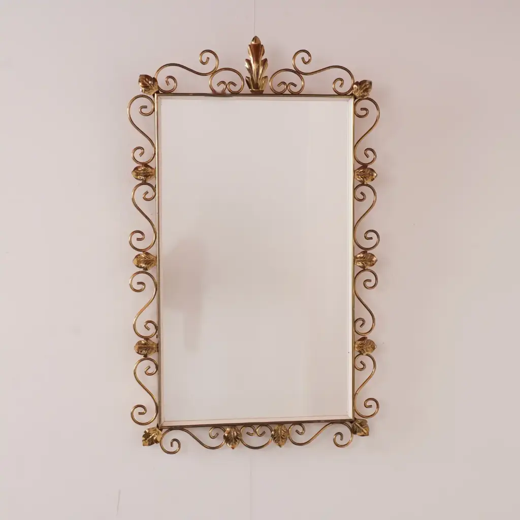 Miroir en métal vintage