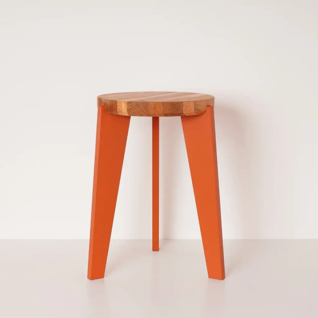 Tabouret Transition by La Fabrik Menuiserie Orange