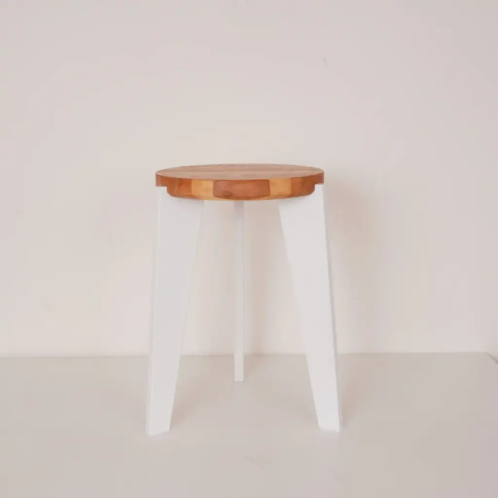 Tabouret Transition by La Fabrik Menuiserie Blanc