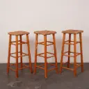 Série de 3 tabourets haut vintage
