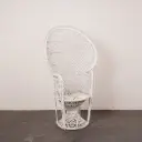 Fauteuil rotin "Peacock" vintage