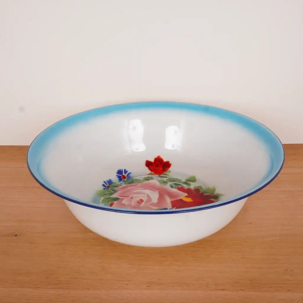 Bassine en tôle émaillée vintage