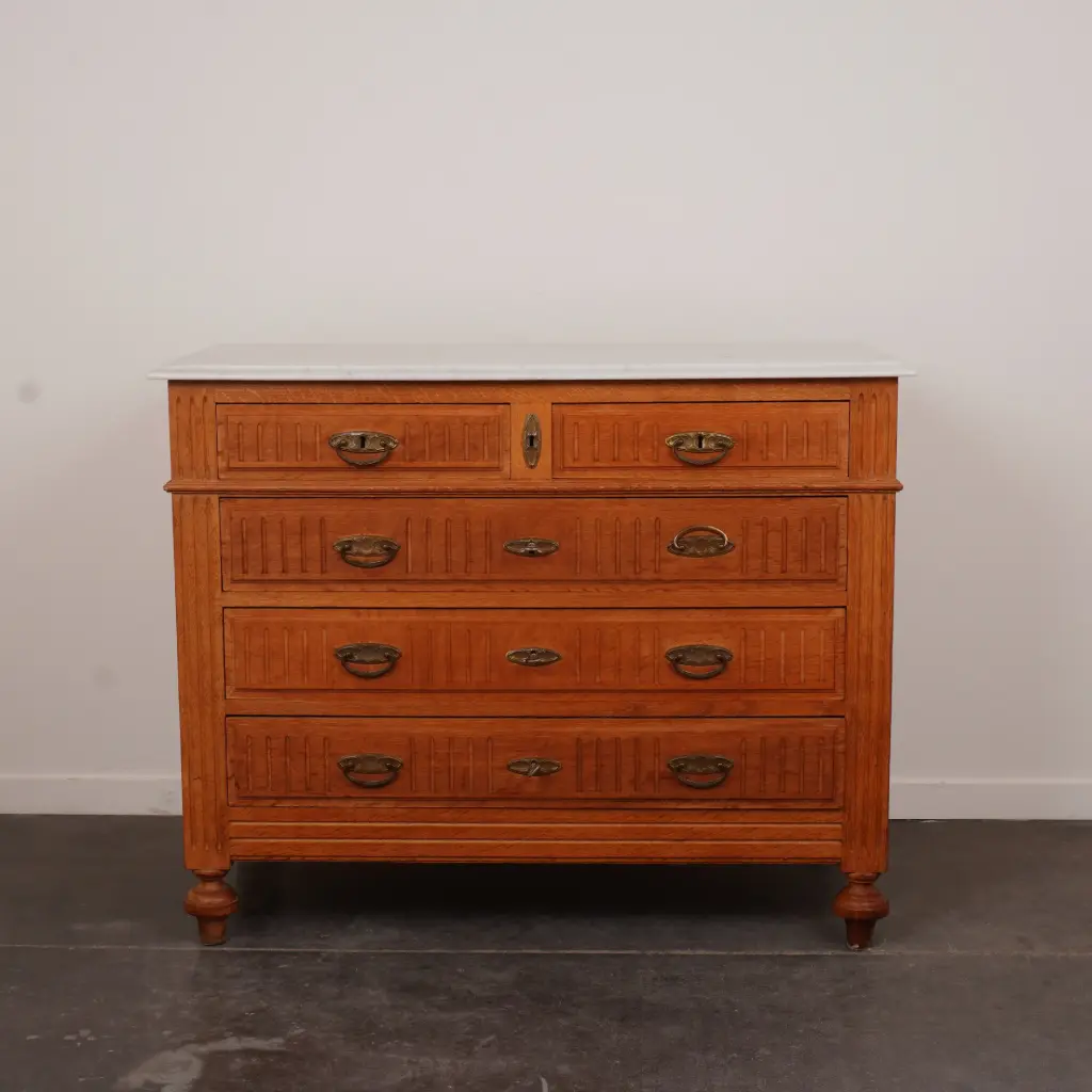 Commode ancienne bois/marbre