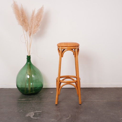 [SU1616] Tabouret bar rotin vintage