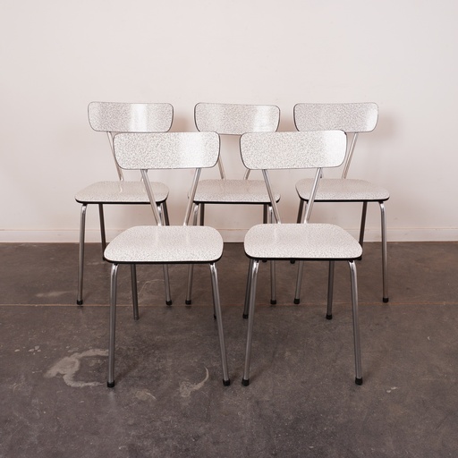 [SU1974] Suite 5 chaises formica vintage