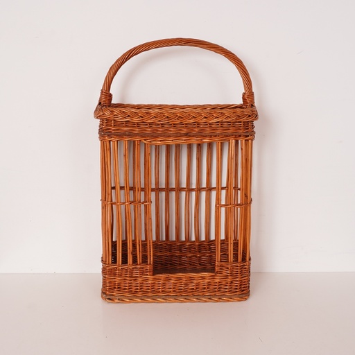 [SU1996] Panier à bouteilles rotin vintage