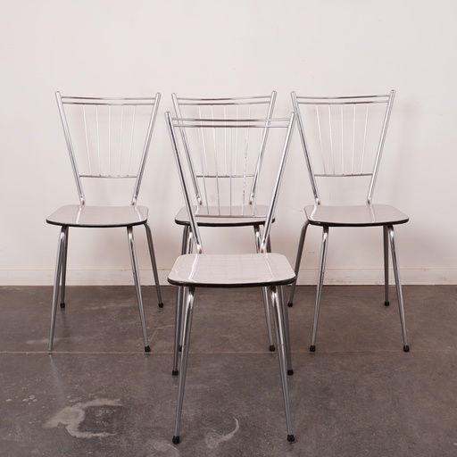 [SU1999] Série de 4 chaises formica vintage