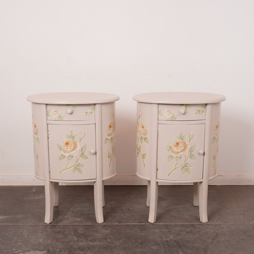 [SU2044] Paire de tables de nuit chabby chic