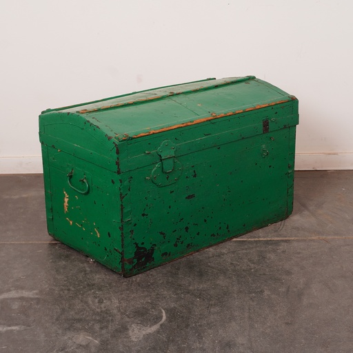 [SU2062] Coffre en bois peint vintage