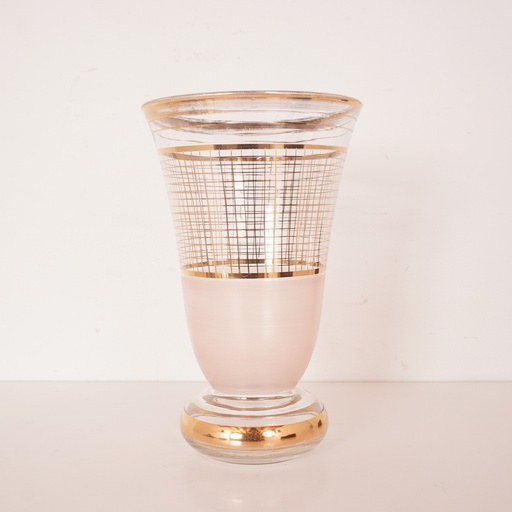 [SU2143] Vase en verre/dorure vintage