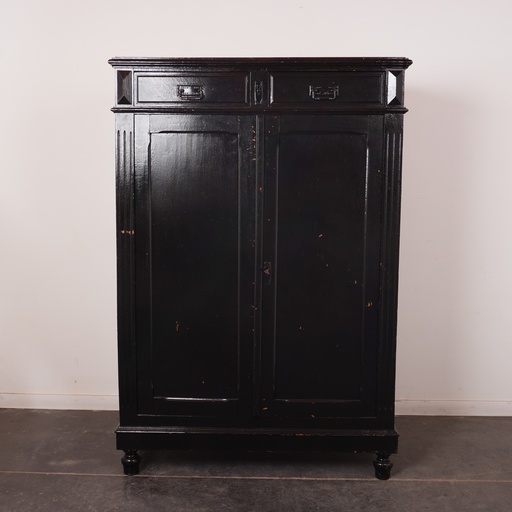 [SU2187] Meuble 2 portes en bois peint