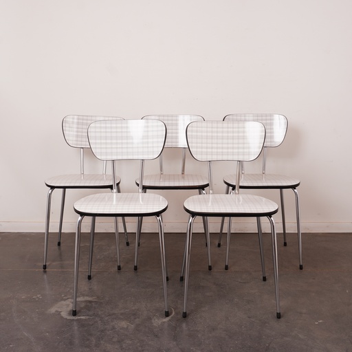 [SU2225] Suite 5 chaises formica vintage