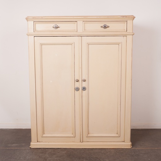 [SU2242] Meuble 2 portes en bois peint